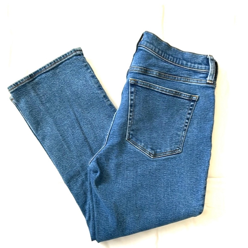 J. Crew Factory Women's Mid-Rise Flare Crop Denim Jeans size 28P